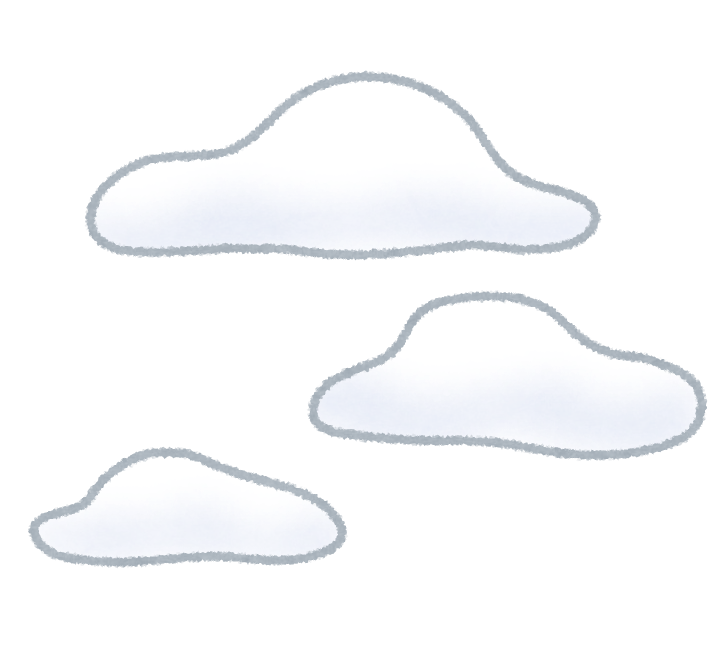 空に浮かぶ雲のイラスト